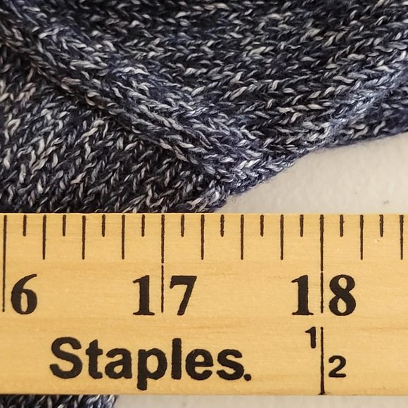 Charter Club Blue Multi Knit Open Cardigan Wide Collar Sweater Women Size M - Picture 4 of 10